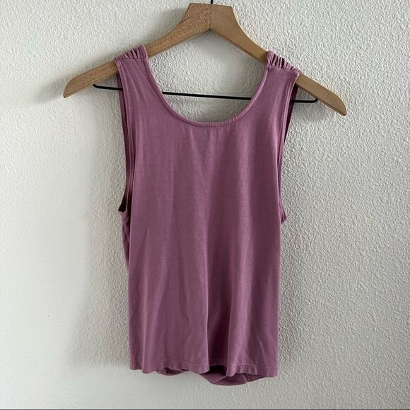 Ava Sky Open Back Drape Pink Purple Tone Tank Stretchy Small - Picture 1 of 7